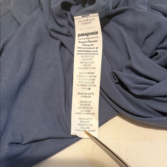 Patagonia NWT Men Capilene Cool Trail Crew Neck Tee Utility Blue Durable Medium - Picture 8 of 9